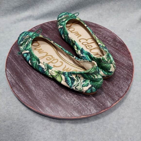Sam Edelman Womens Green Leaf Ballet Flats - Picture 5 of 9